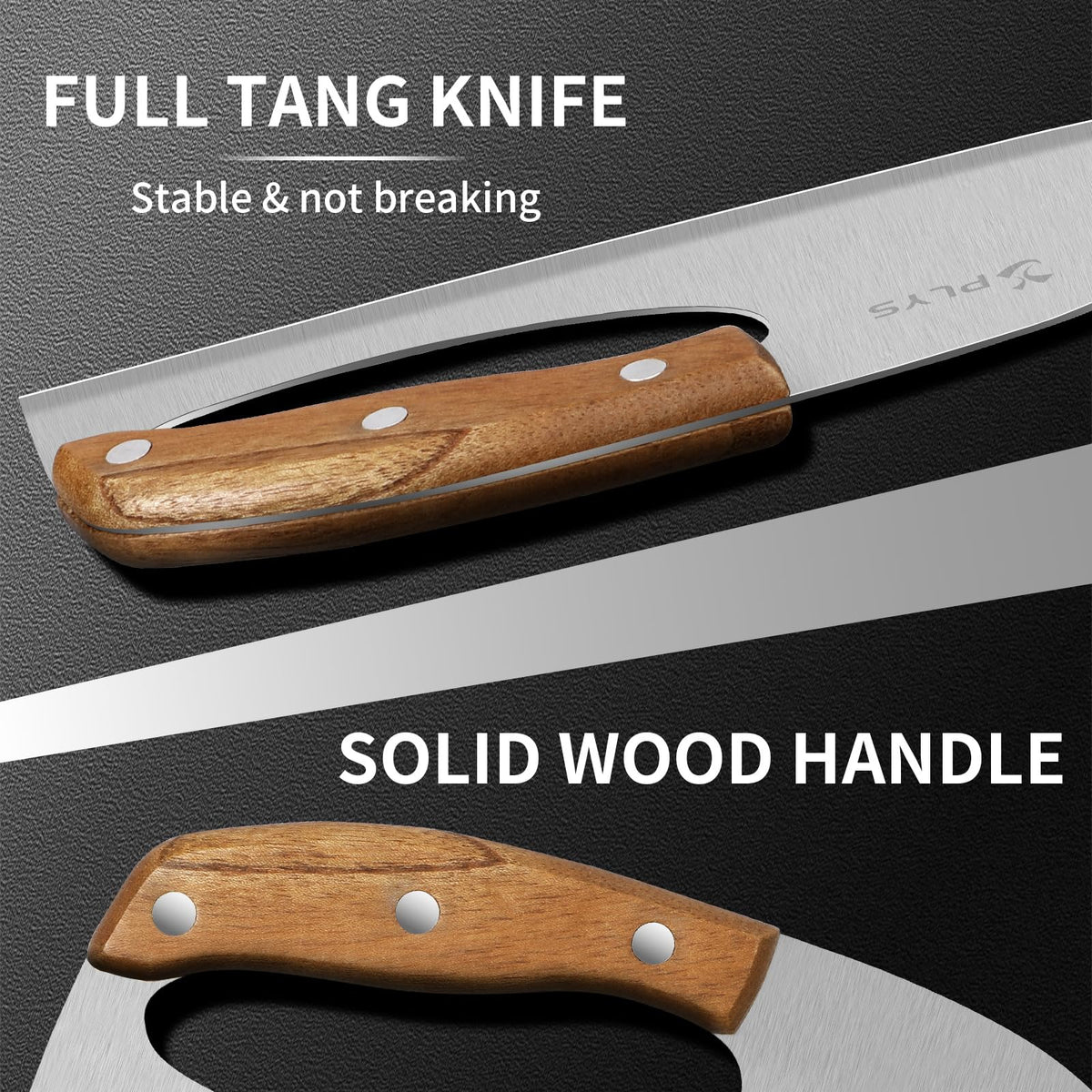 Plys cleaver curved blade design boosts cutting efficiency and balance