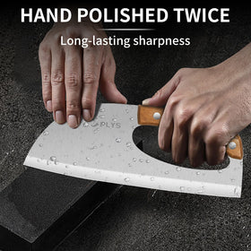Plys meat cleaver in durable stainless steel for everyday kitchen prep