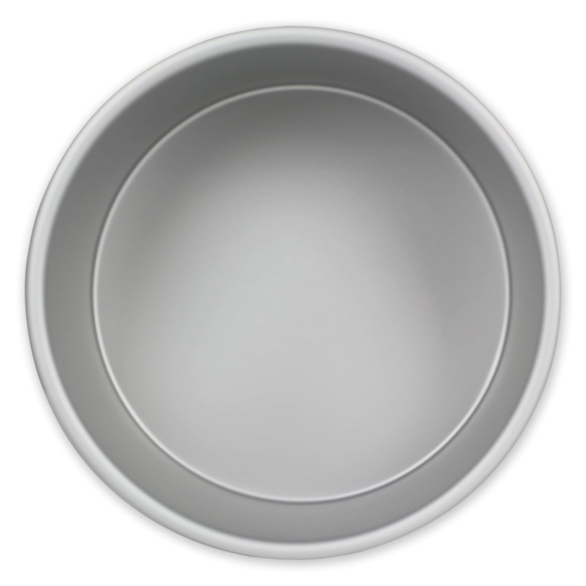 PME professional aluminum baking pan round 8x4 with smooth edge for clean cake sides.