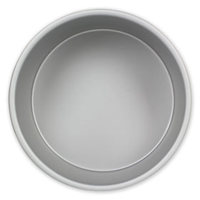 PME professional aluminum baking pan round 8x4 with smooth edge for clean cake sides.
