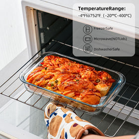 Pmssypl 1.6qt glass dish, perfect for side dishes and reheating.