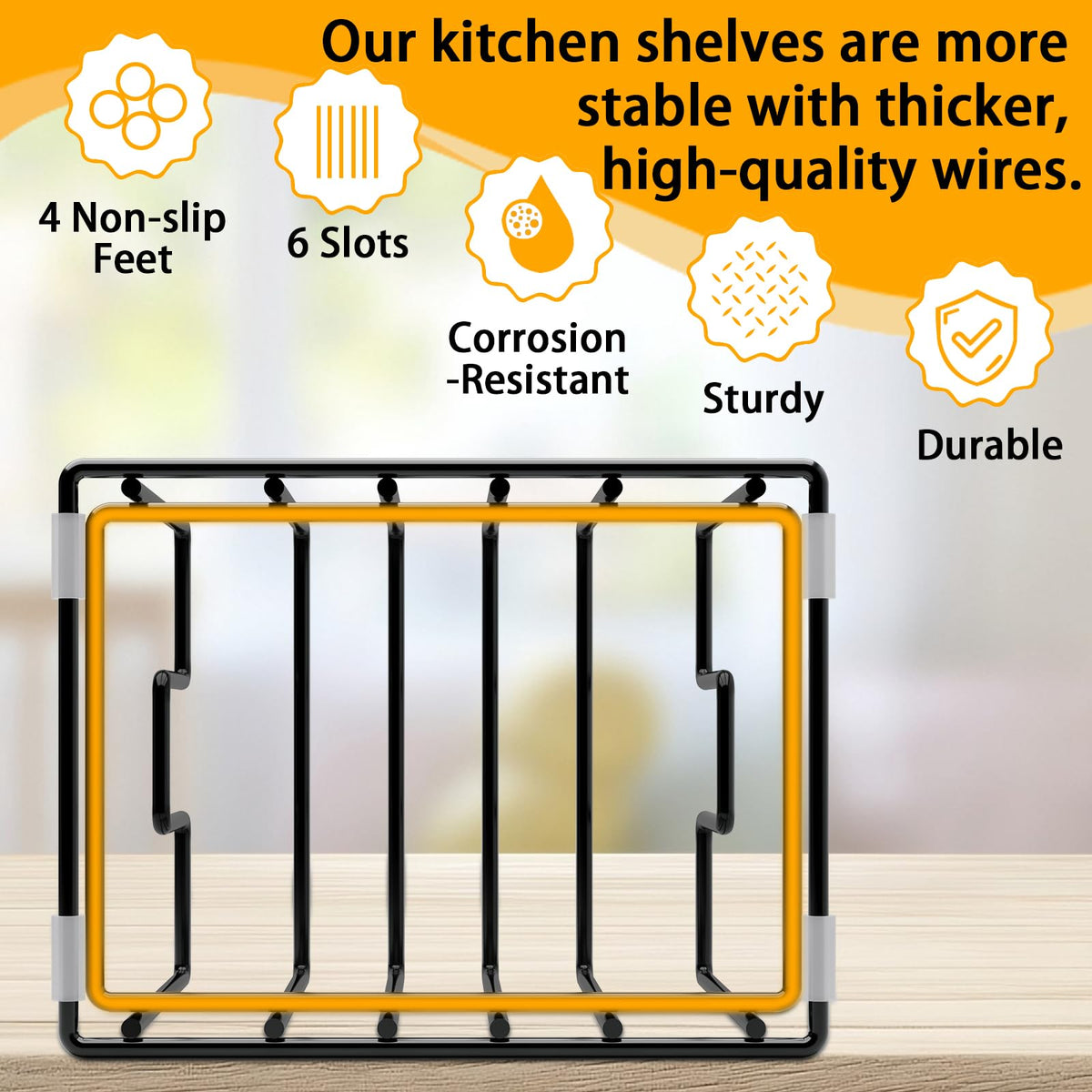 PMYEK silicone-backed base prevents slipping and protects countertops during use