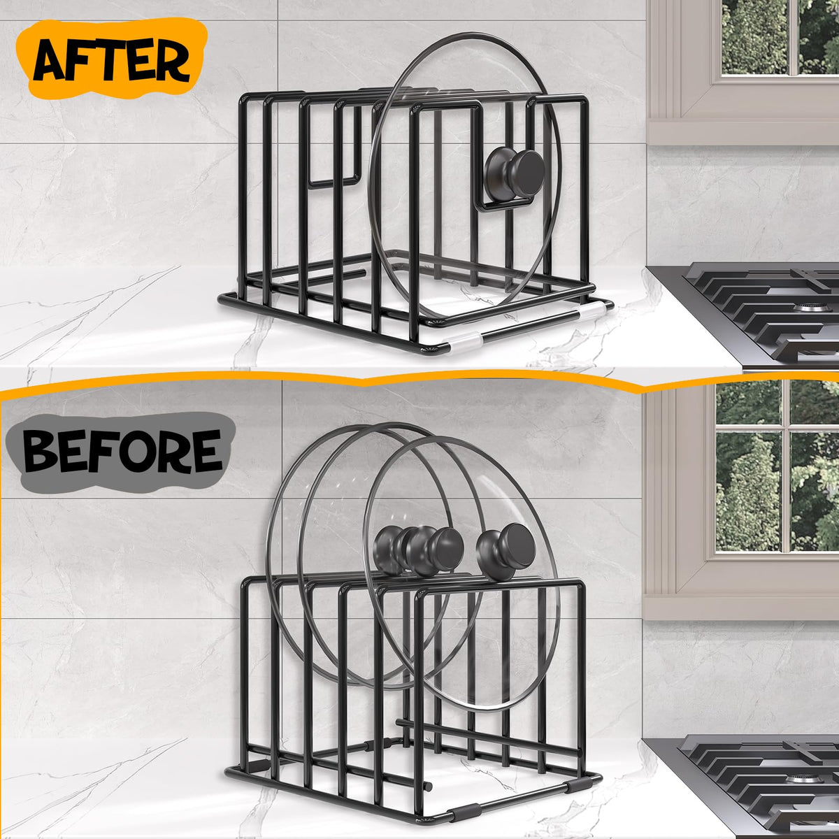 PMYEK vertical storage design maximizes cabinet space while keeping items accessible