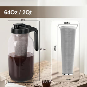 PNHYTUGY 160-micron filter captures fine particles for a near-clear brew