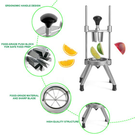 Poakkus rugged tool resists corrosion while slicing cucumbers and onions.