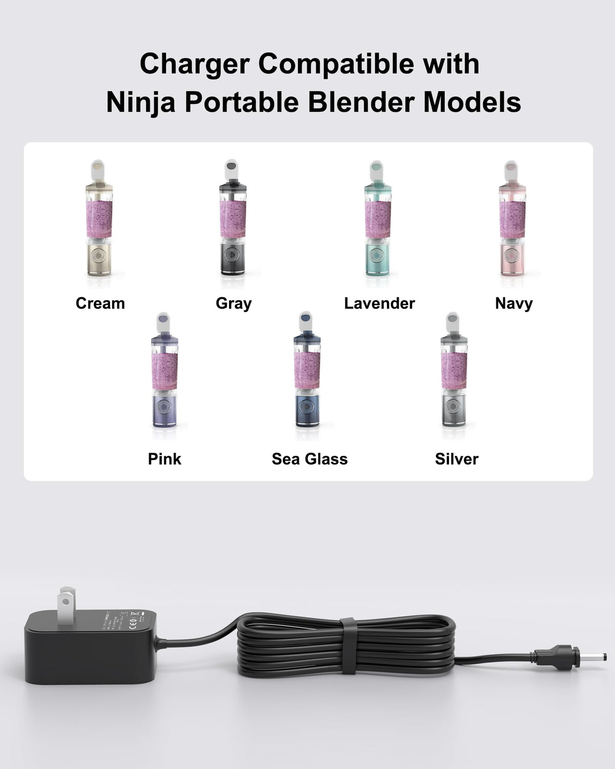 POANES BC251 charger compatible with Ninja Blast Max supports all color models.