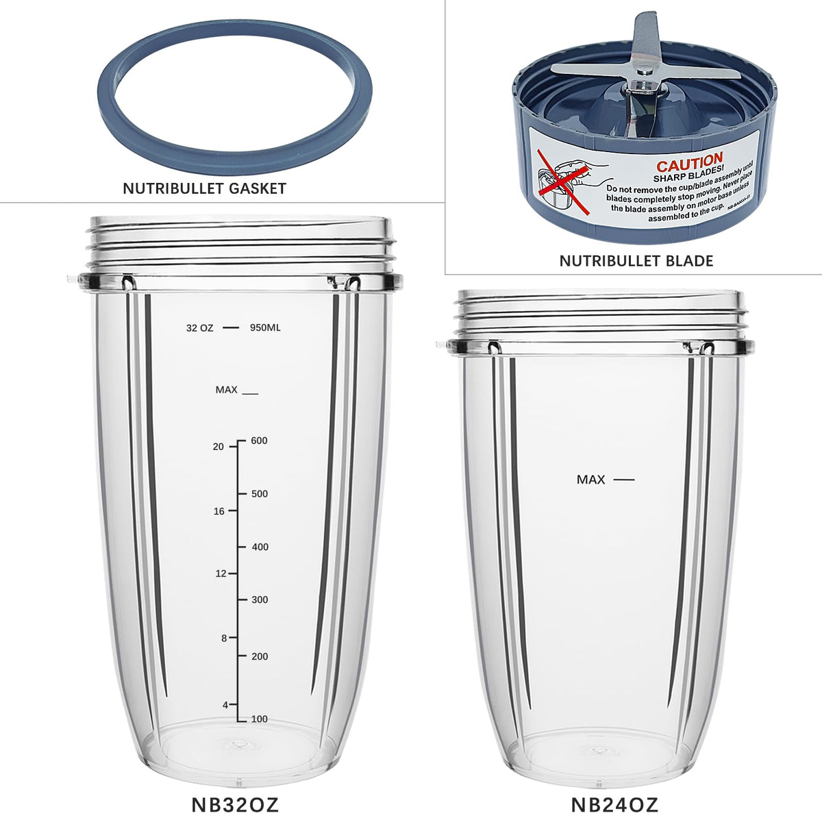 PODCAY 32oz cup for Nutribullet, ideal for large batches