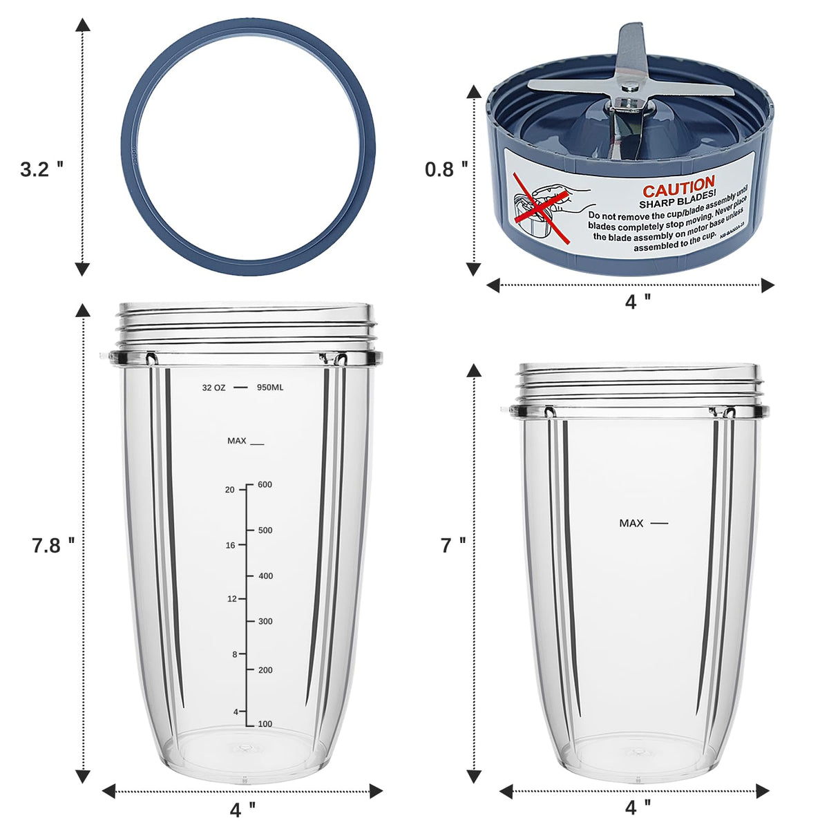 PODCAY Pro 600W compatible blender component for high-speed blending
