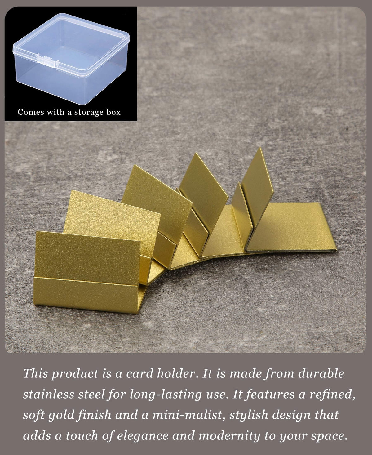 PODUFF gold table-number holders on a table setting with a refined shine