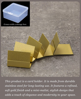 PODUFF gold table-number holders on a table setting with a refined shine