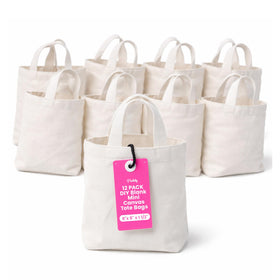 Podzly mini tote bags 8x8 front view ideal for painting and personalization