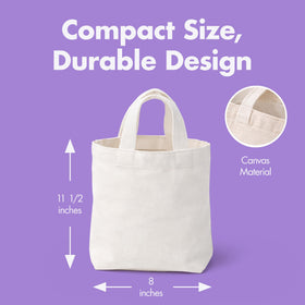 Podzly mini tote bags nylon handles closeup shows grip and durability for kids' crafts