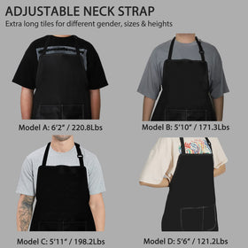 POFULL Nail Technician Apron durable anti-wrinkle fabric detail.