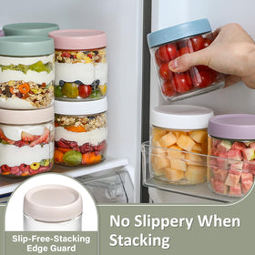 POIKSHARK glass jars for meal prep, snacks, and pantry organization