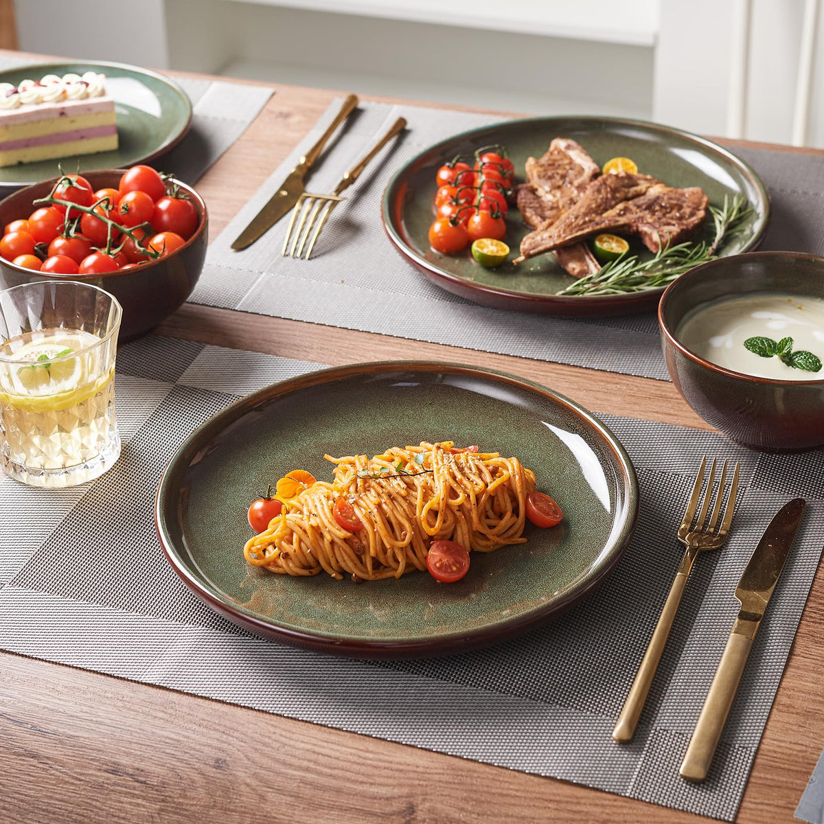 Pokini not oven-safe dinnerware, but microwave and dishwasher-safe for convenient cleaning.