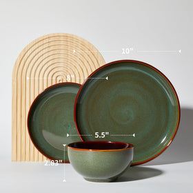 Pokini sage green dinner bowl paired with main courses for family dinners