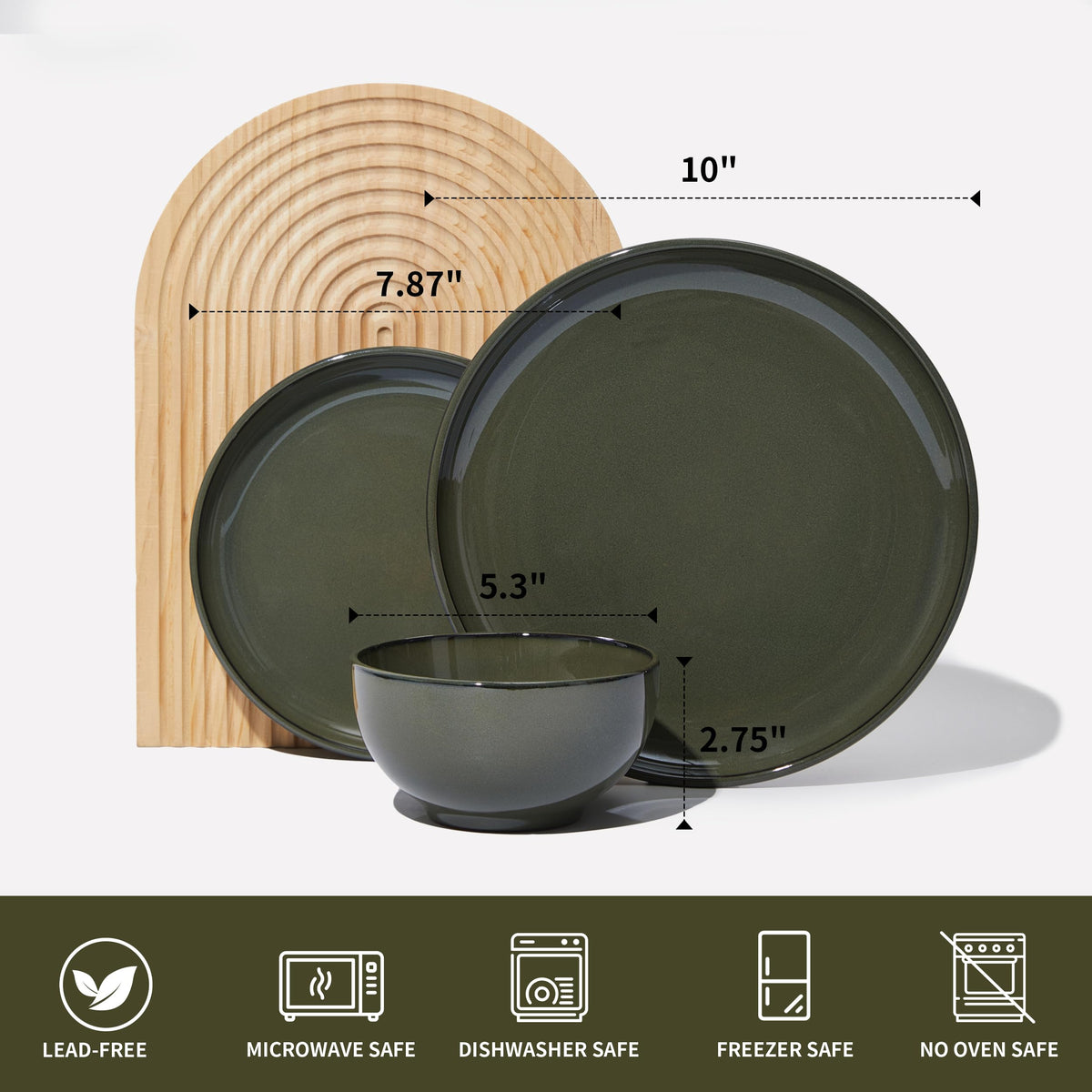 Pokini Santorini Mist terracotta bowl deep for savory portions and microwaving.