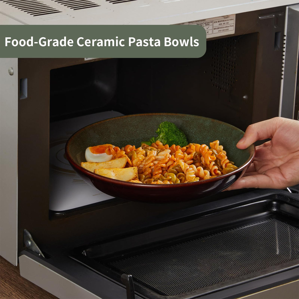Pokini scratch-resistant glaze protects surfaces from utensil marks.