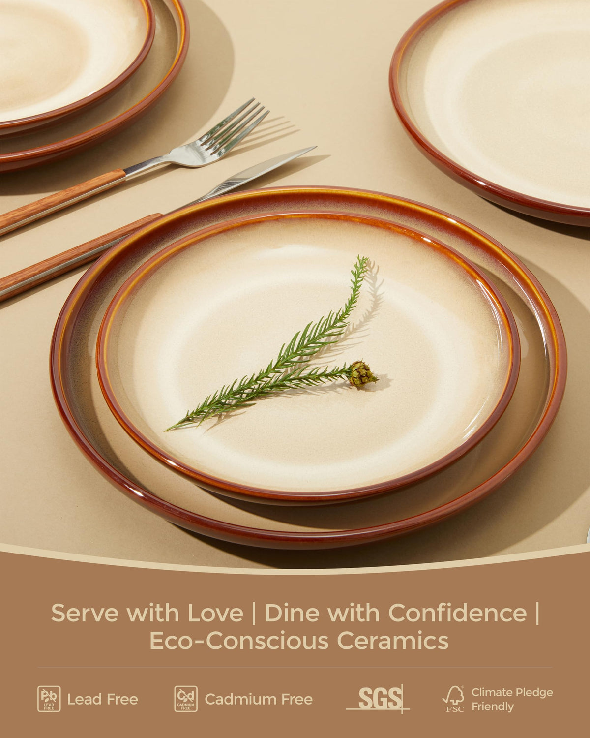 Pokini stoneware dessertplates 8in: vibrant glaze for casual entertaining.
