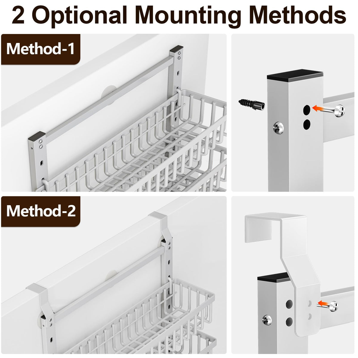 POKIPO 2-in-1 wall or door mount setup in a kitchen space