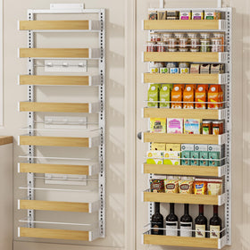POKIPO 8-tier over-the-door organizer keeps spices neatly organized and accessible.