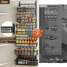 POKIPO adjustable deep baskets provide flexible shelving for tall bottles