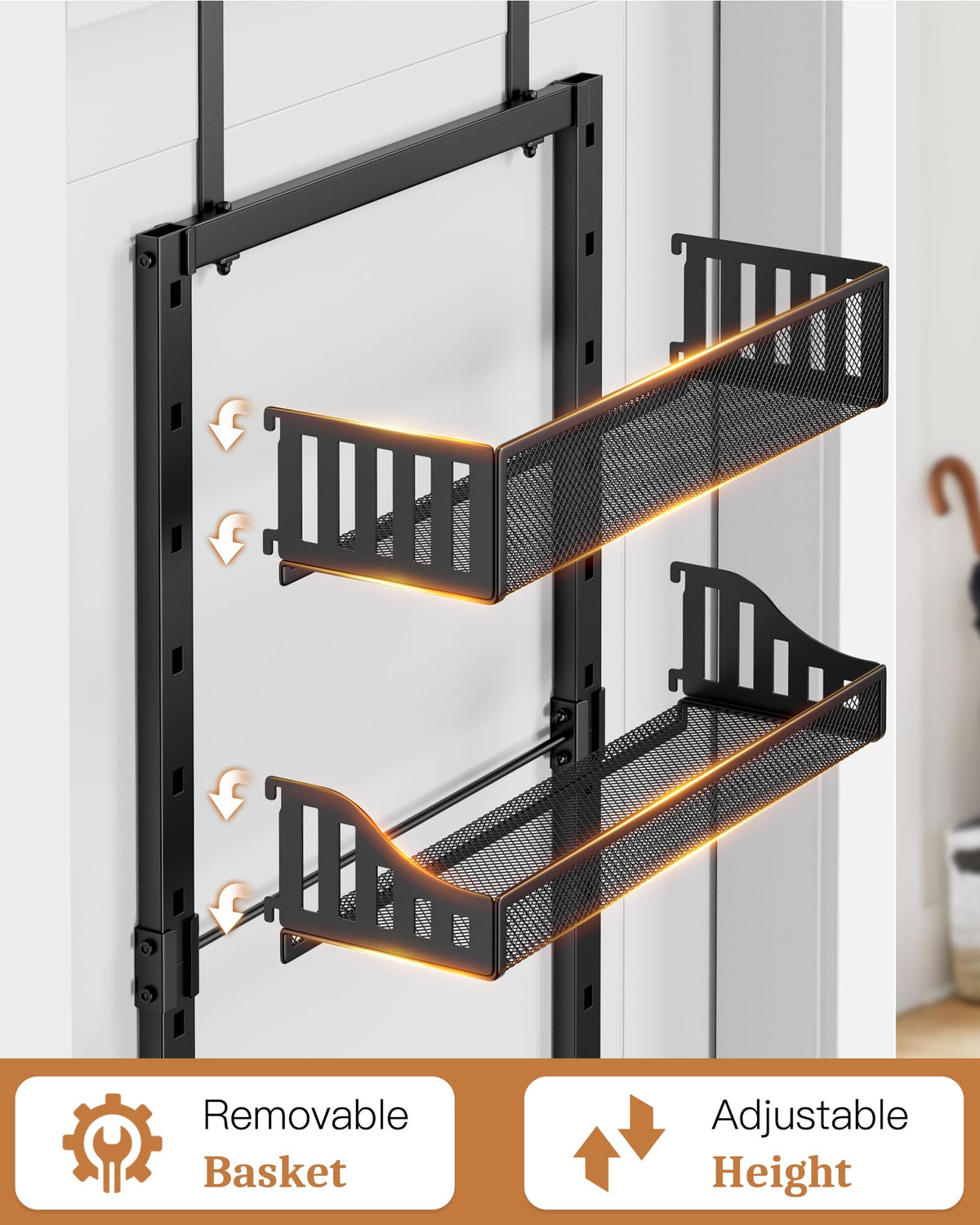 POKIPO door-hooks with strong adhesives protect doors while organizing heavier items.
