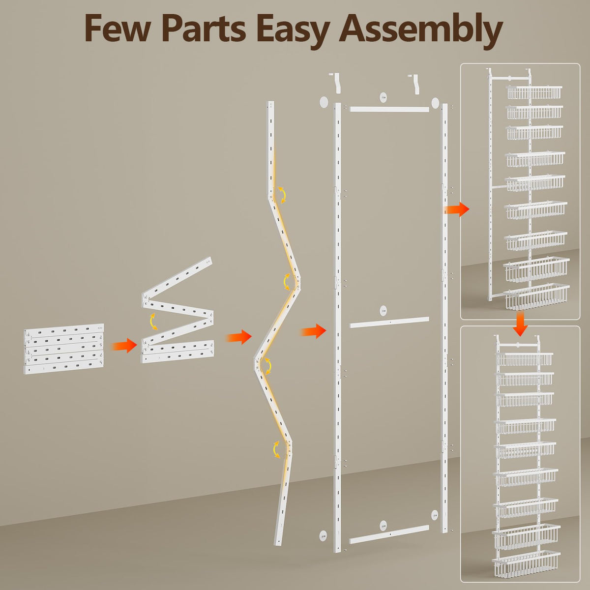POKIPO easy-folding assembly with one-piece accessory design