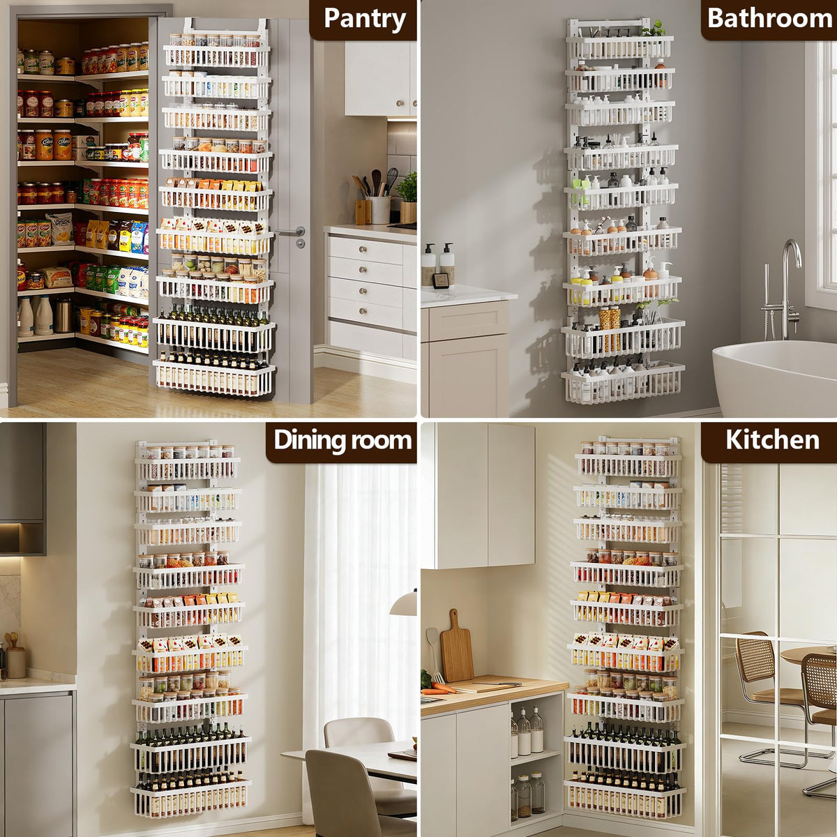 POKIPO kitchen storage organization showcasing spices and condiments neatly