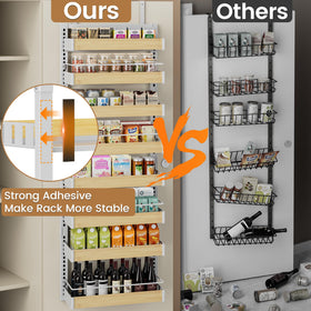 POKIPO tall-item support bars stabilize tall bottles.