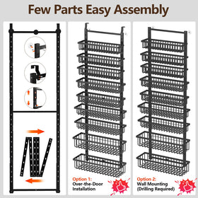 POKIPO wall-mount storage suitable for kitchen, closet, and bathroom uses