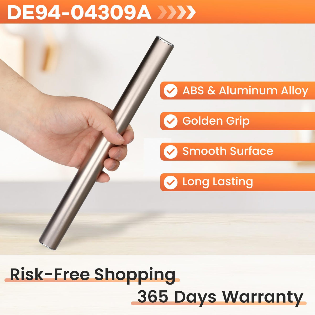 Polerden DE94-04309A door handle in rose gold for easy replacement.