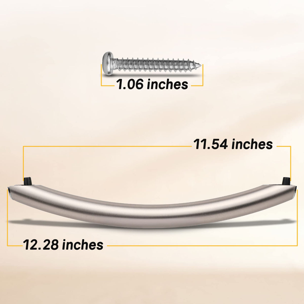 Polerden SMH1926S door handle; smooth finish with secure screw compatibility