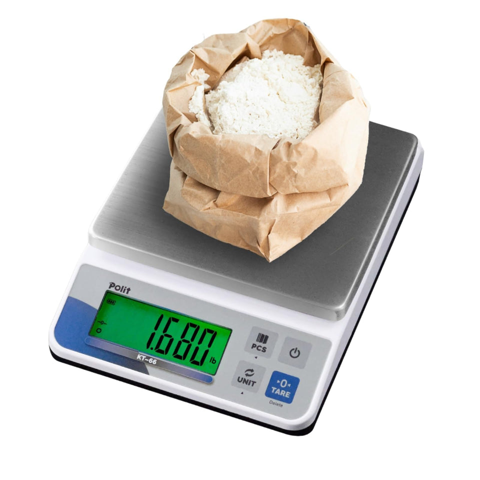 POLIT KT-66 scale with LCD display shows precise baking measurements