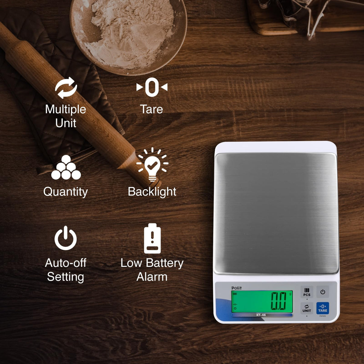 POLIT KT-66 supports five units for versatile weighing tasks