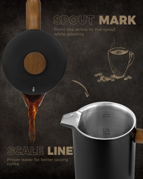 POLIVIAR dual-filter screen delivers clean brew with aromatic oils.