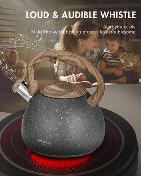 POLIVIAR Tea Kettle loud whistle signals boiling clearly