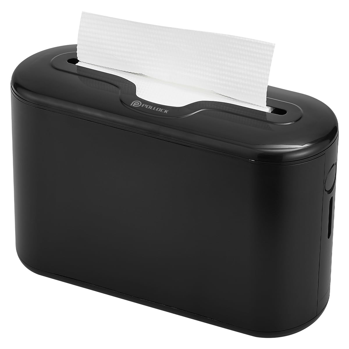 Pollock paper towel holder on countertop, front view for easy access