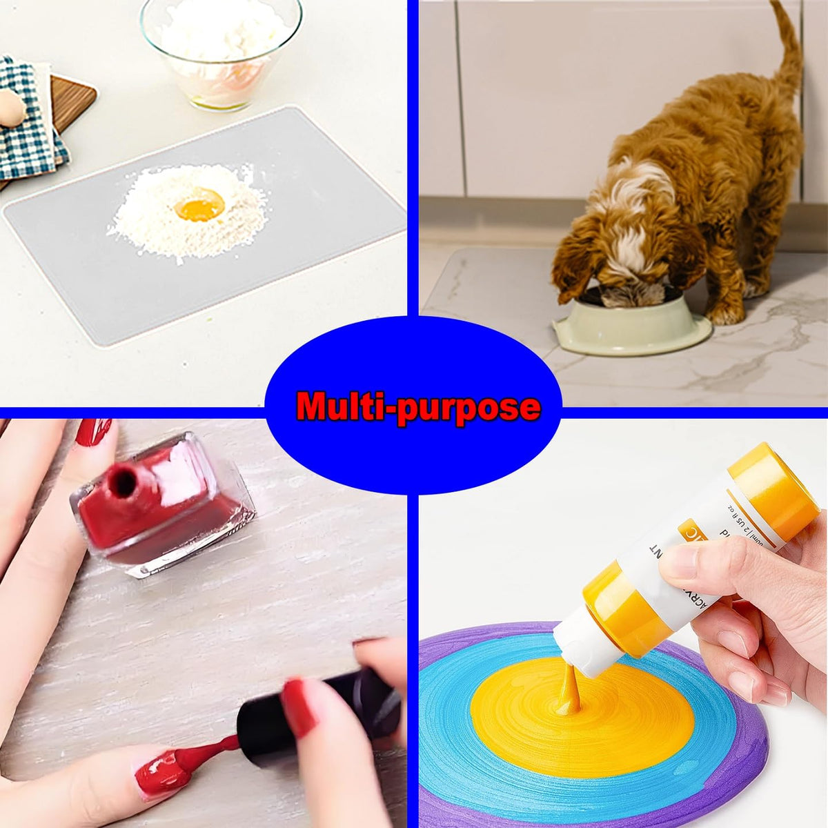 Polouds heat-resistant mat doubles as kitchen protector and placemat