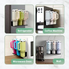 POLRAI rack shown in kitchen or office setups for storage.