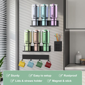 POLRAI versatile cup organizer suitable for multiple scenes like kitchen and office spaces