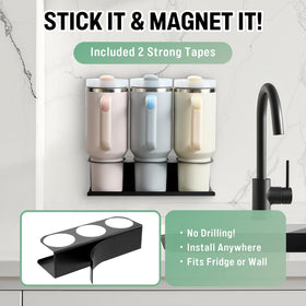 POLRAI space-saving design reduces counter clutter when wall-mounted.