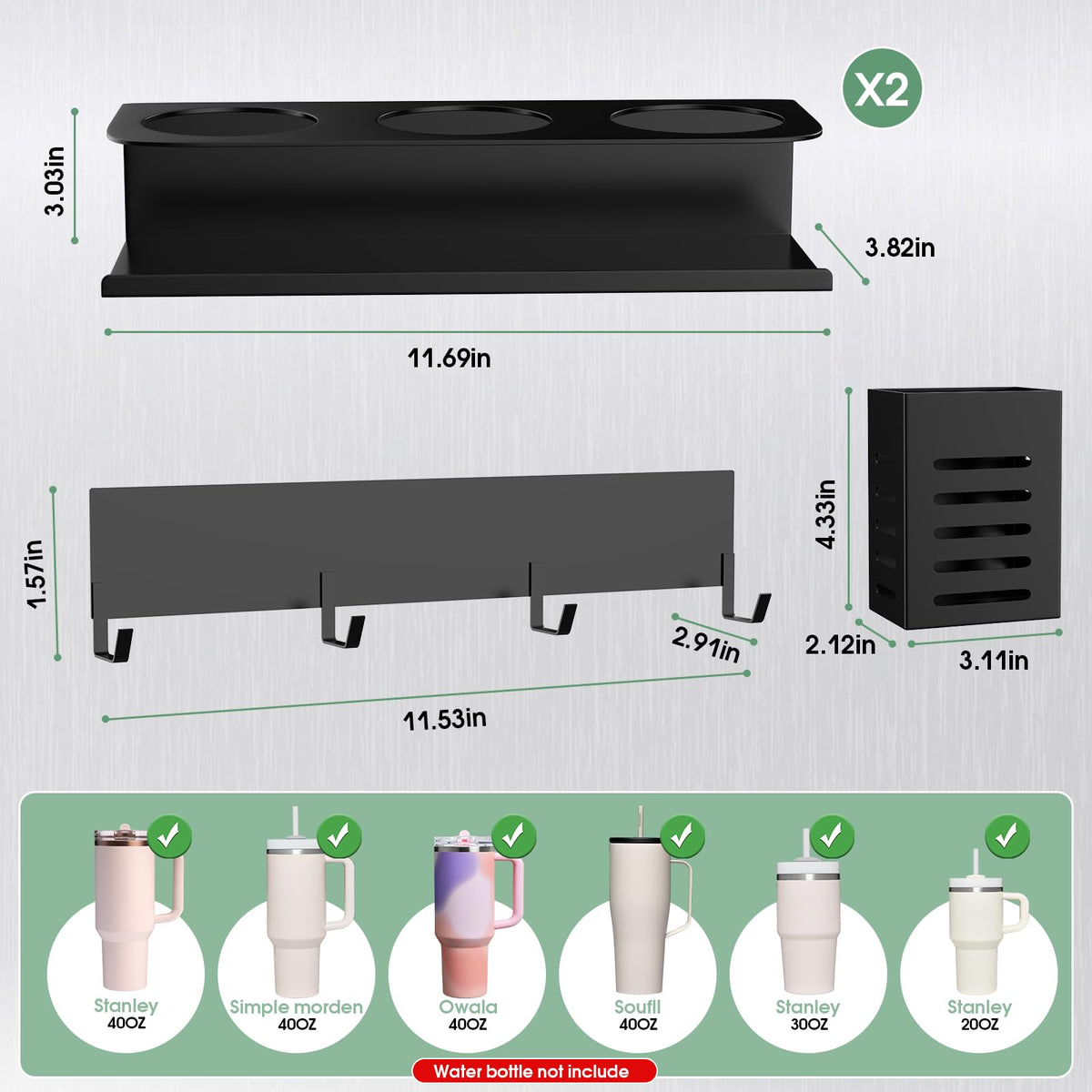 POLRAI stainless-steel cup organizer designed for durability and reliable support