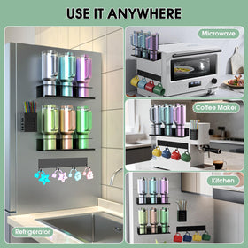 POLRAI wall-mount cup rack frees counter space in small kitchens and offices