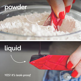 Polygons leakproof design keeps wet and dry ingredients separated, reducing spills during cooking.