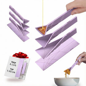Polygons original flat folding spoon stored in a compact drawer