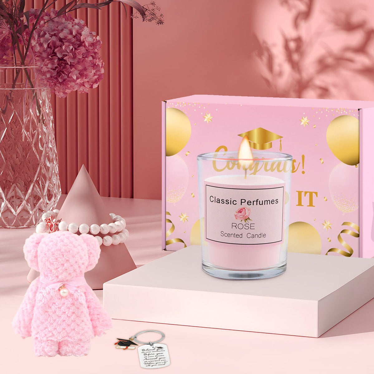 Pongime pink-gold gift box ready for gifting