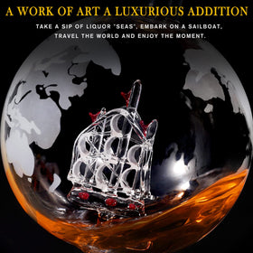 PONPUR world-map engraved glasses offer elegant sipping experience.