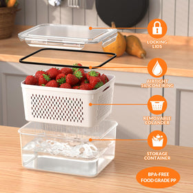 Pony Crossing the River 3000ml fridge container fits bulk produce for weekly meals.