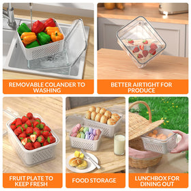 Pony Crossing the River 4150ml family-size container preserves fresh fruit and leftovers.